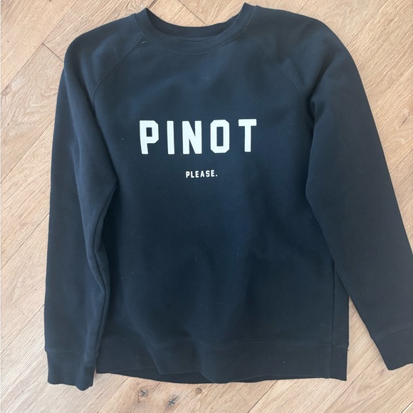 Brunette The Label's Classic Crew Neck Sweatshirt Pinot Please - Picture 4 of 7